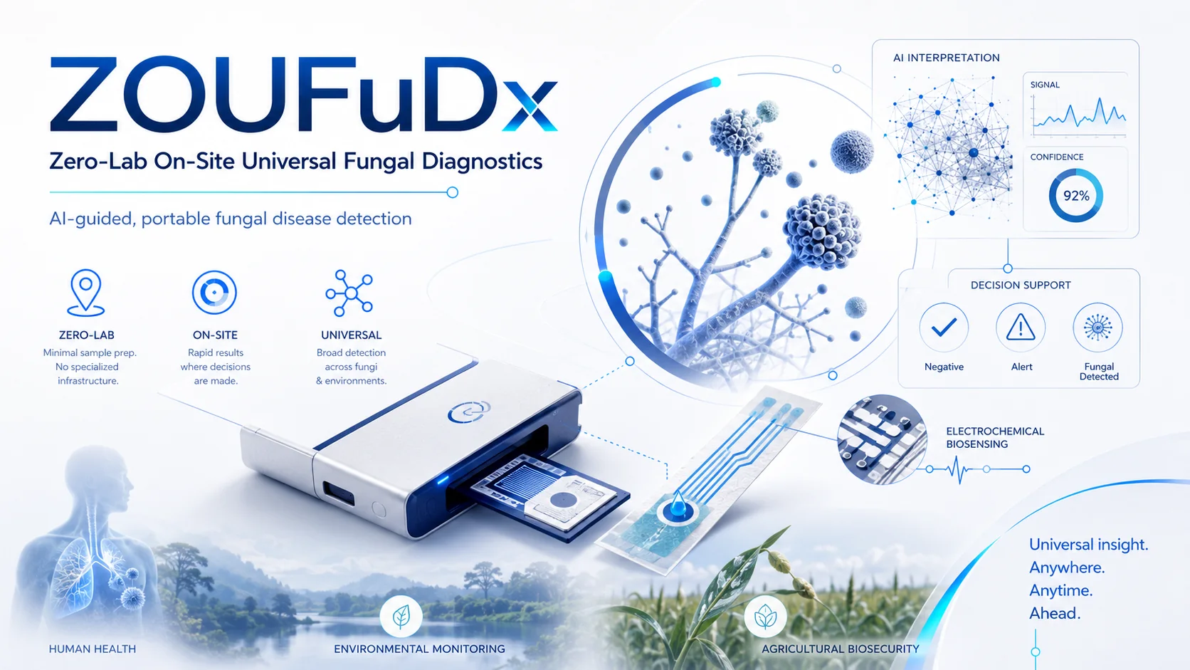 ZOUFuDx yapay zekâ destekli fungal tanı konsepti